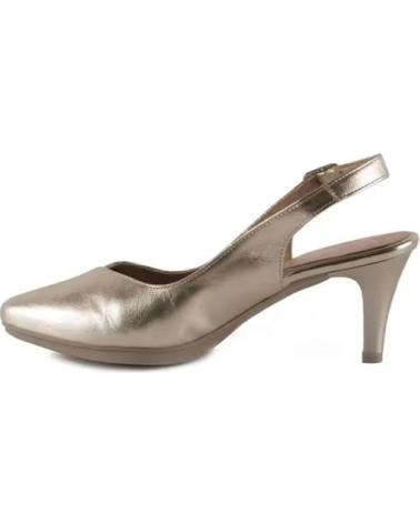 SCARPE DÉCOLLETÉ CHAMBY PELLE TACCO CON SOLETTA GEL PLATEADO