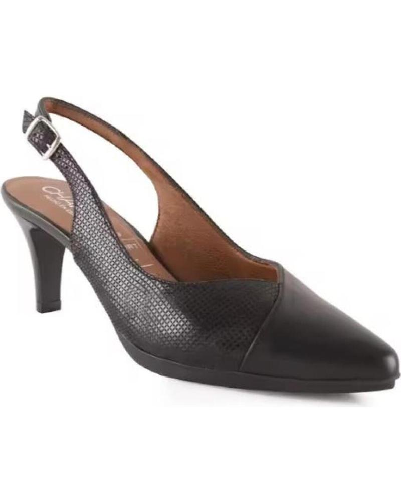 SCARPE DÉCOLLETÉ CHAMBY PELLE TACCO MEDIO CON SOLETTA GEL NEGRO