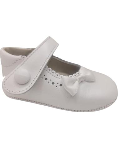 CITOS MARY JANE IN PELLE BIANCA PER BAMBINO CON FIOCCO BLANCO