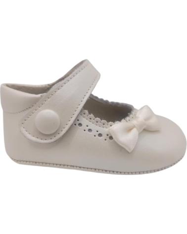 CITOS MARY JANE IN PELLE BEIGE PER BAMBINO CON FIOCCO BEIGE