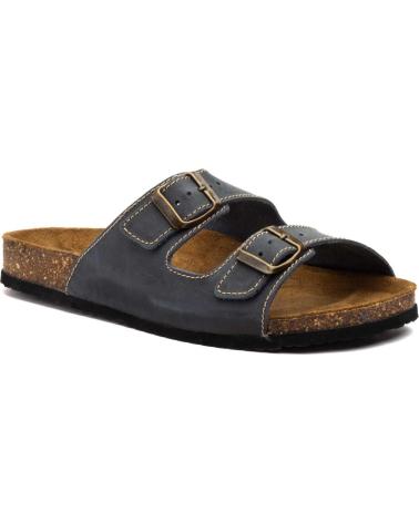 SANDÁLIA BIO COURO MASCULINA JAM MODELO 7378 FIVELAS AZUL AZUL