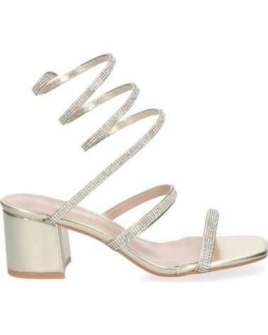 PUNTOSALAO SANDALIAS DORADAS PARA FIESTA TACON MEDIO COMODO PARA MUJER VARIOS COLORES