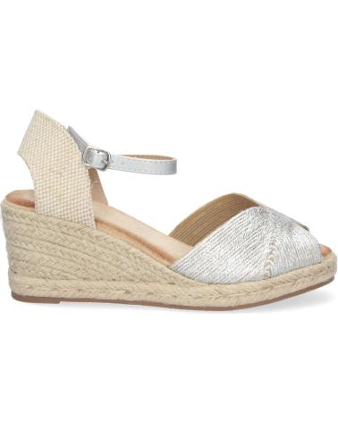 PUNTOSALAO SANDALIAS PLATEADAS DE CUNA EN YUTE PALA ABIERTA MUJER JNS-5 VARIOS COLORES