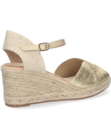 PUNTOSALAO SANDALIAS DORADAS DE CUNA EN YUTE PALA ABIERTA MUJER JNS-5P9 VARIOS COLORES