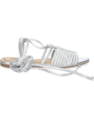 PUNTOSALAO SANDALIAS PLATEADAS PLANAS COMODAS TRENZADAS PARA MUJER GZ-2 VARIOS COLORES