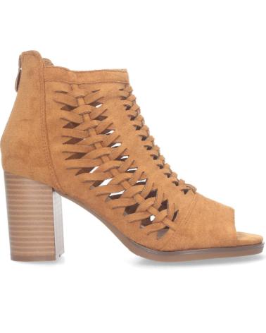 PUNTOSALAO BOTINES CALADOS TACON COMODO PARA MUJER COLOR CAMEL YZ23-117 VARIOS COLORES