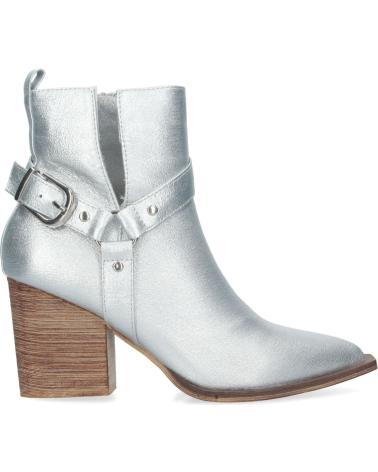 PUNTOSALAO BOTINES PLATEADOS CON TACON CAMPERO ELEGANTES PUNTA FINA A-3 VARIOS COLORES