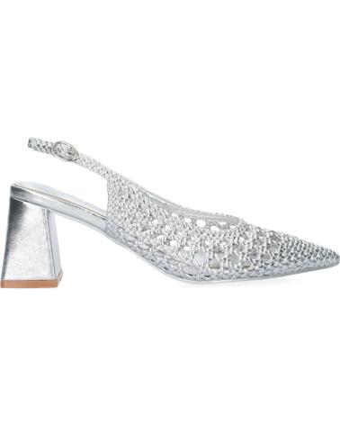 PUNTOSALAO ZAPATOS PLATEADOS TACON COMODO DE SALON ENTRELAZADO VARIOS COLORES