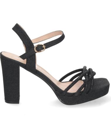 PUNTOSALAO SANDALIAS DE VESTIR DE TACON ANCHO MATERIAL BRILLO MUJER COL VARIOS COLORES