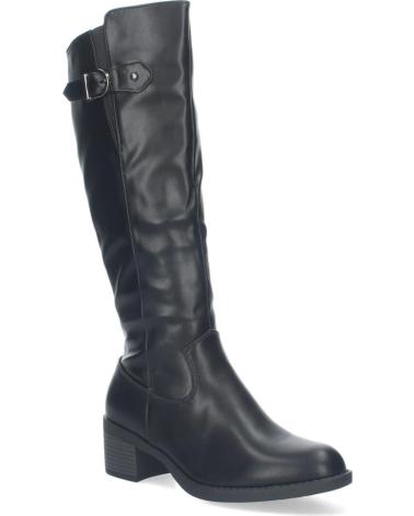 PUNTOSALAO BOTAS ALTAS DE TACON MEDIO Y HEBILLA PARA MUJER COLOR NEGRO VARIOS COLORES