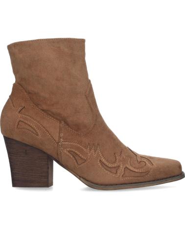 PUNTOSALAO BOTINES CAMPEROS DE TACON MEDIO ESTILO COWBOY PARA MUJER COL VARIOS COLORES