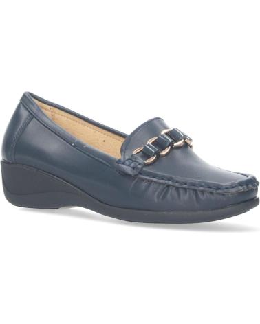 PUNTOSALAO BEQUEME PLATEAU-MOKASSINS MARINEBLAU MIT KETTENDETAIL VARIOS COLORES