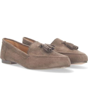 PUNTOSALAO MOCASÍN PLANO CON FLECOS COLOR KAKI VARIOS COLORES