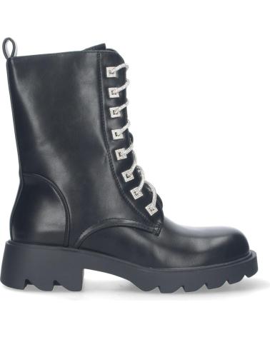 PUNTOSALAO BOTTES MILITAIRES NOIRES SEMELLE TRACK AVEC LACETS STRASS ET FERMETURE ÉCLAIR VARIOS COLORES