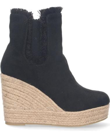 PUNTOSALAO BOTTINES COMPENSÉES AA- NOIRES EN JUTE AVEC FERMETURE ÉCLAIR VARIOS COLORES