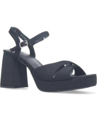 PUNTOSALAO SCHWARZE PARTYSANDALEN MIT BLOCKABSATZ UND PLATEAU VARIOS COLORES