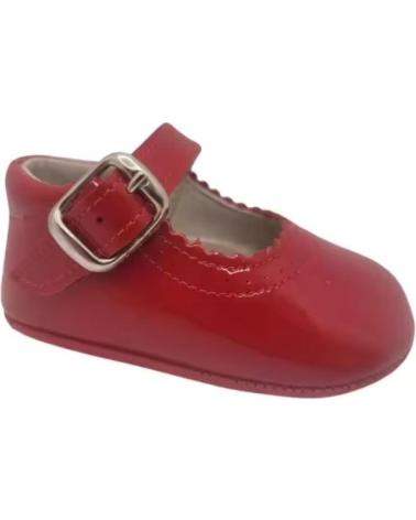 CITOS MERCEDITAS VERNICE PELLE BAMBINO FIBBIA ROSSA TAGLIE 16-20 ROJO