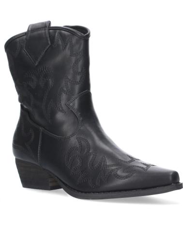 STIVALETTI PUNTOSALAO STILE COWBOY TACCO BASSO NERO VARIOS COLORES
