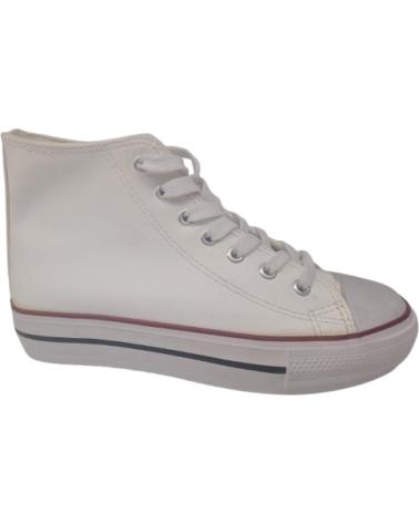 KATOSINES BOTIN ZAPATILLAS ALTAS BLANCAS DE POLIPIEL DOBLE SUELA PARA BLANCO