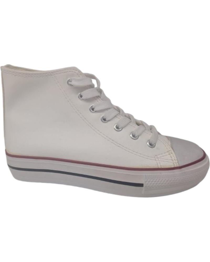 KATOSINES BOTIN ZAPATILLAS ALTAS BLANCAS DE POLIPIEL DOBLE SUELA PARA BLANCO