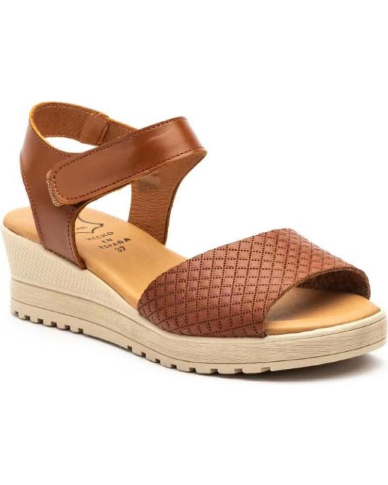 ALTO ESTILO SANDALIAS DE CUNA NEGRAS PARA MUJER CON CIERRE DE VELCRO Y P MARRóN