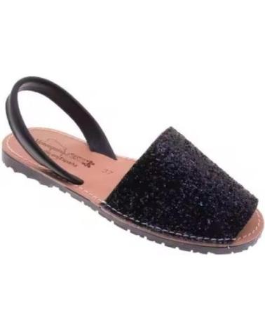 CONDIZ MENORQUINA CLASICA EN GLITTER EN VARIOS COLORES PIEL PARA MU NEGRO