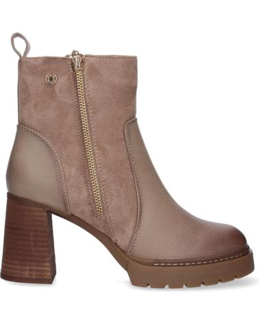 BOTTINES PUNTOSALAO À TALON BLOC ET FERMETURE ÉCLAIR LATÉRALE BEIGE VARIOS COLORES