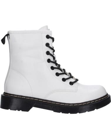BOTTES PUNTOSALAO STYLE MILITAIRE GX258 BLANCHES À SEMELLE NOIRE VARIOS COLORES