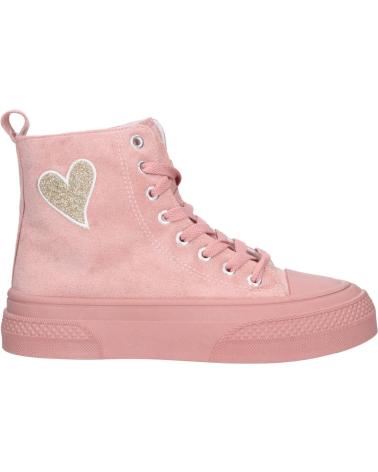 PUNTOSALAO BASKETS MONTANTES ROSES 9102 AVEC CŒUR DORÉ VARIOS COLORES