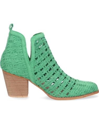 PUNTOSALAO GRÜNE STIEFELETTEN YZ21-71 MIT LOCHMUSTER UND ABSATZ VARIOS COLORES