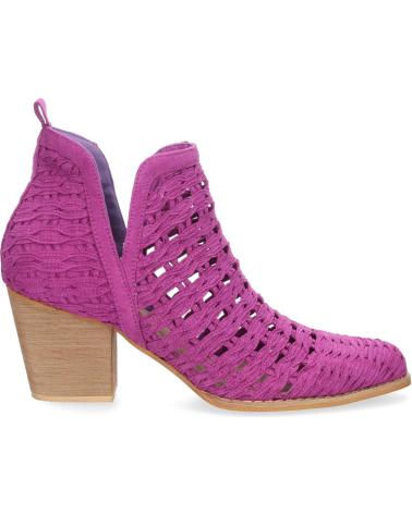 PUNTOSALAO YZ21-71 STIEFELETTEN MIT LOCHMUSTER UND ABSATZ, LILA VARIOS COLORES