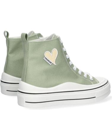 PUNTOSALAO LHD-85 HOHE LEINWAND-SNEAKER MIT HERZ, GRÜN VARIOS COLORES