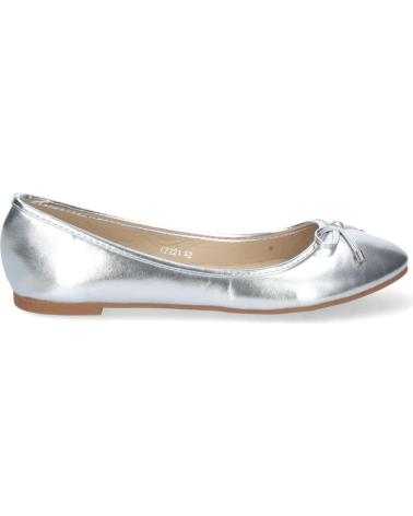 PUNTOSALAO BAILARINAS PLANAS PLATEADAS CON LAZO DISEÑO MUJER VARIOS COLORES