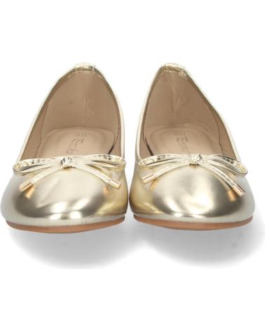 PUNTOSALAO BAILARINAS PLANAS DORADAS CON LAZO DISEÑO MUJER VARIOS COLORES