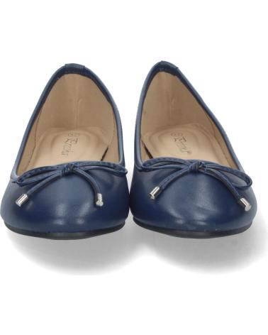 PUNTOSALAO BAILARINAS PLANAS MUJER CON LAZO DE DISEÑO AZUL VARIOS COLORES