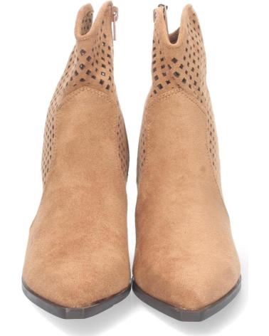 BOTINES PUNTOSALAO ESTILO COWBOY CON CALADOS Y CREMALLERA MUJER CAMEL VARIOS COLORES