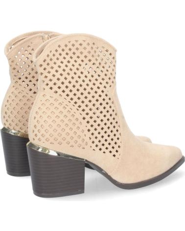 BOTINES PUNTOSALAO ESTILO COWBOY CON CALADOS Y CREMALLERA LATERAL MUJER VARIOS COLORES