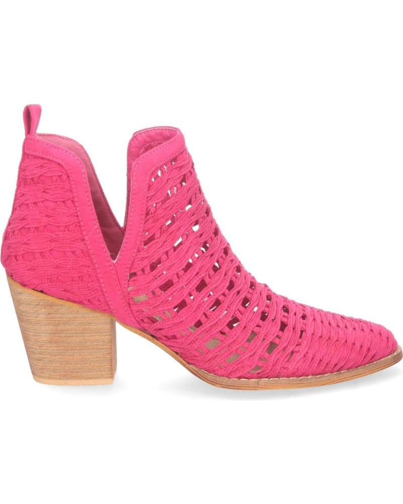 BOTINES PUNTOSALAO MUJER TACÓN CALADOS FUCSIA YZ21-71 VARIOS COLORES