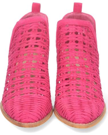 BOTINES PUNTOSALAO MUJER TACÓN CALADOS FUCSIA YZ21-71 VARIOS COLORES