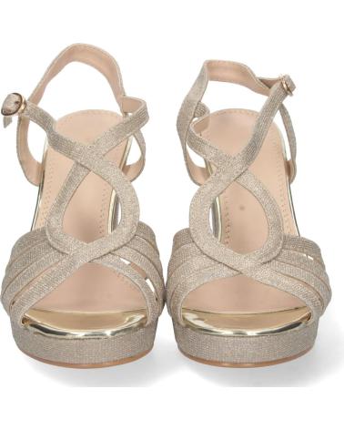 SANDALIAS PUNTOSALAO DORADAS DE FIESTA CON TACÓN ANCHO Y TIRAS CRUZADAS VARIOS COLORES