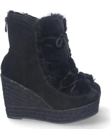 BOTÍN DE CUÑA PUNTOSALAO EN YUTE Y PELO ESTILO AUSTRALIANO PARA MUJER VARIOS COLORES