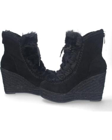 BOTÍN DE CUÑA PUNTOSALAO EN YUTE Y PELO ESTILO AUSTRALIANO PARA MUJER VARIOS COLORES