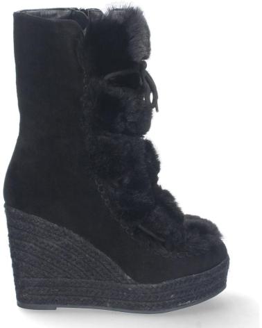 BOTAS DE CUÑA PUNTOSALAO EN YUTE Y PELO ESTILO AUSTRALIANO PARA MUJER VARIOS COLORES