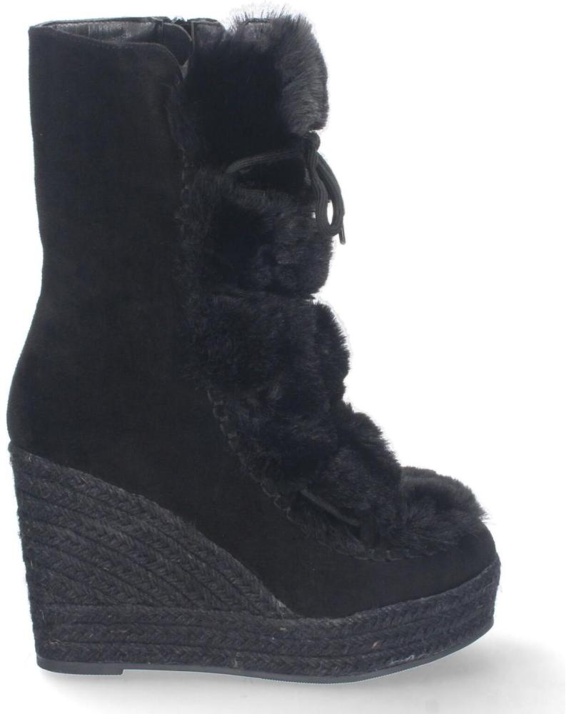 BOTAS DE CUÑA PUNTOSALAO EN YUTE Y PELO ESTILO AUSTRALIANO PARA MUJER VARIOS COLORES