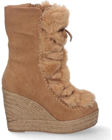 BOTAS DE CUÑA PUNTOSALAO EN YUTE Y PELO ESTILO AUSTRALIANO MUJER VARIOS COLORES