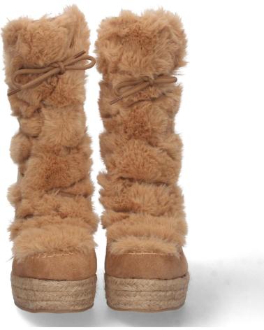 BOTAS DE CUÑA PUNTOSALAO EN YUTE Y PELO ESTILO AUSTRALIANO MUJER VARIOS COLORES