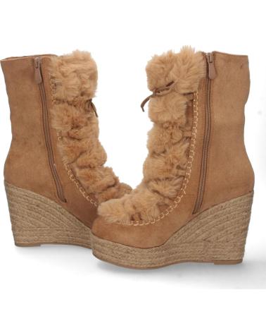 BOTAS DE CUÑA PUNTOSALAO EN YUTE Y PELO ESTILO AUSTRALIANO MUJER VARIOS COLORES