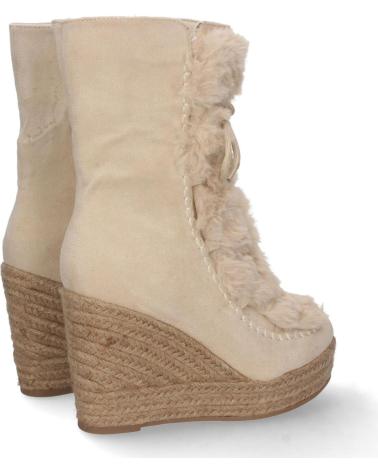 BOTAS DE CUÑA PUNTOSALAO EN YUTE Y PELO ESTILO AUSTRALIANO MUJER BEIGE VARIOS COLORES