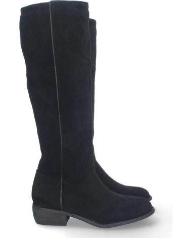 PUNTOSALAO BOTAS NEGRAS DE CAÑA ALTA CON CREMALLERA Y TACÓN PLANO PARA MUJER VARIOS COLORES