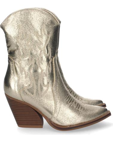 PUNTOSALAO BOTINES COWBOY MUJER TACÓN MEDIO CON BORDADO DORADO VARIOS COLORES
